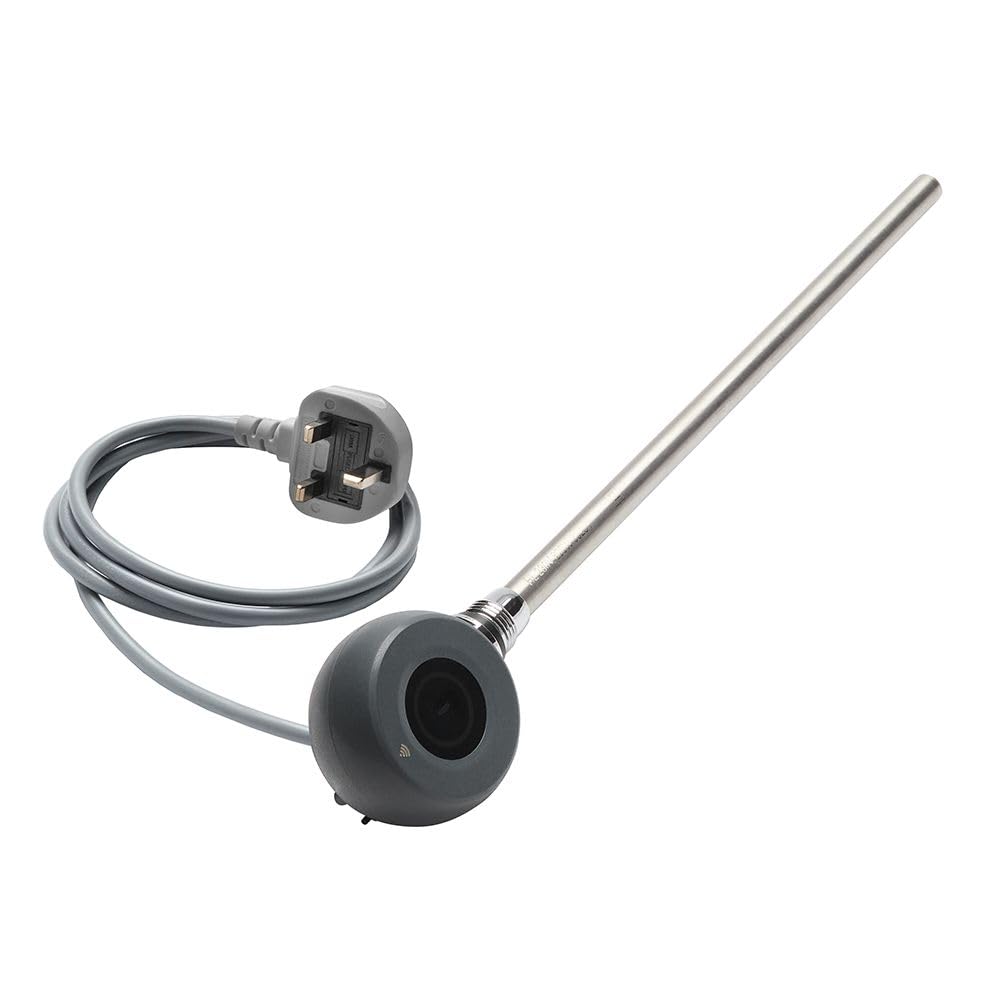 Ecoso Anthracite 600W Wifi Thermostatic Radiator Heated Towel Rail Heating Element Uk Plug