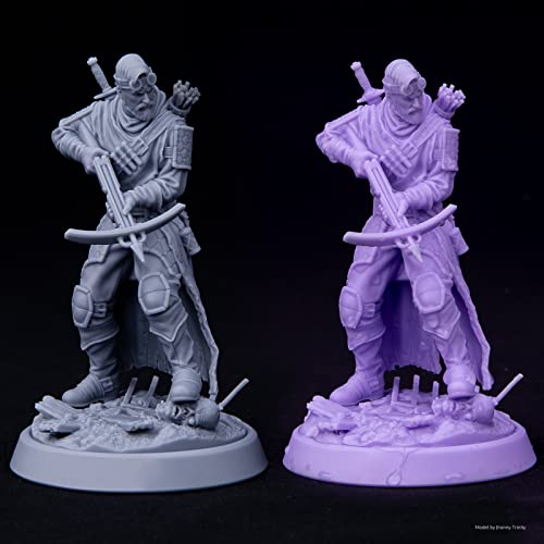 Image of ELEGOO Thermochromic 3D Printer Resin, UV-Curing Resin for MSLA DLP LCD 3D Printing Turning from Grey to Purple, 1000G