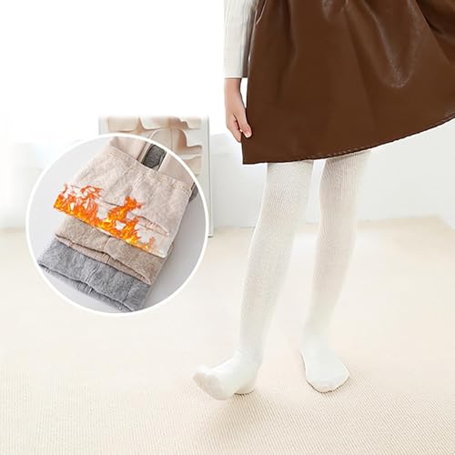 Baby Girls Tights Winter Fleece Lined Leggings Girls Knit Thick Warm Full Length Tights Basic Solid Color Comfy Outfits4