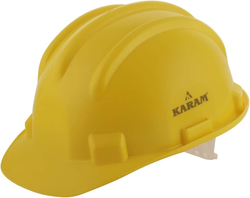PN501 Safety Helmet for Men Industrial and Construction Use| Manual Adjustment Type with Adjustable Chin Strap| Triple Corrugation and is Certified Safety Helmet Yellow