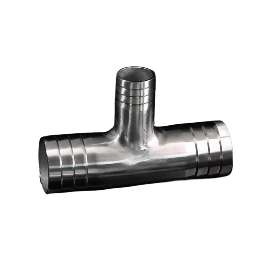 38-10-38mm Hose Reducer Tee 3 Ways Splitter 304 Stainless Steel Hosetail Connector Coupler Fitting ZGPOSQKZSC