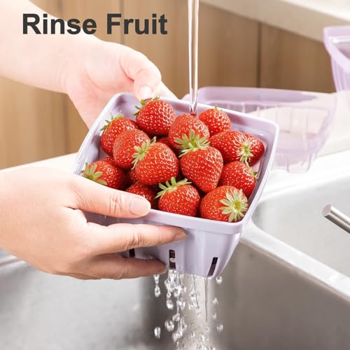 Berry Basket, 3-in-1 Fruit Colander with Holes, Berry Keeper with Colander by CUISITOOL - Used condition - Image 5