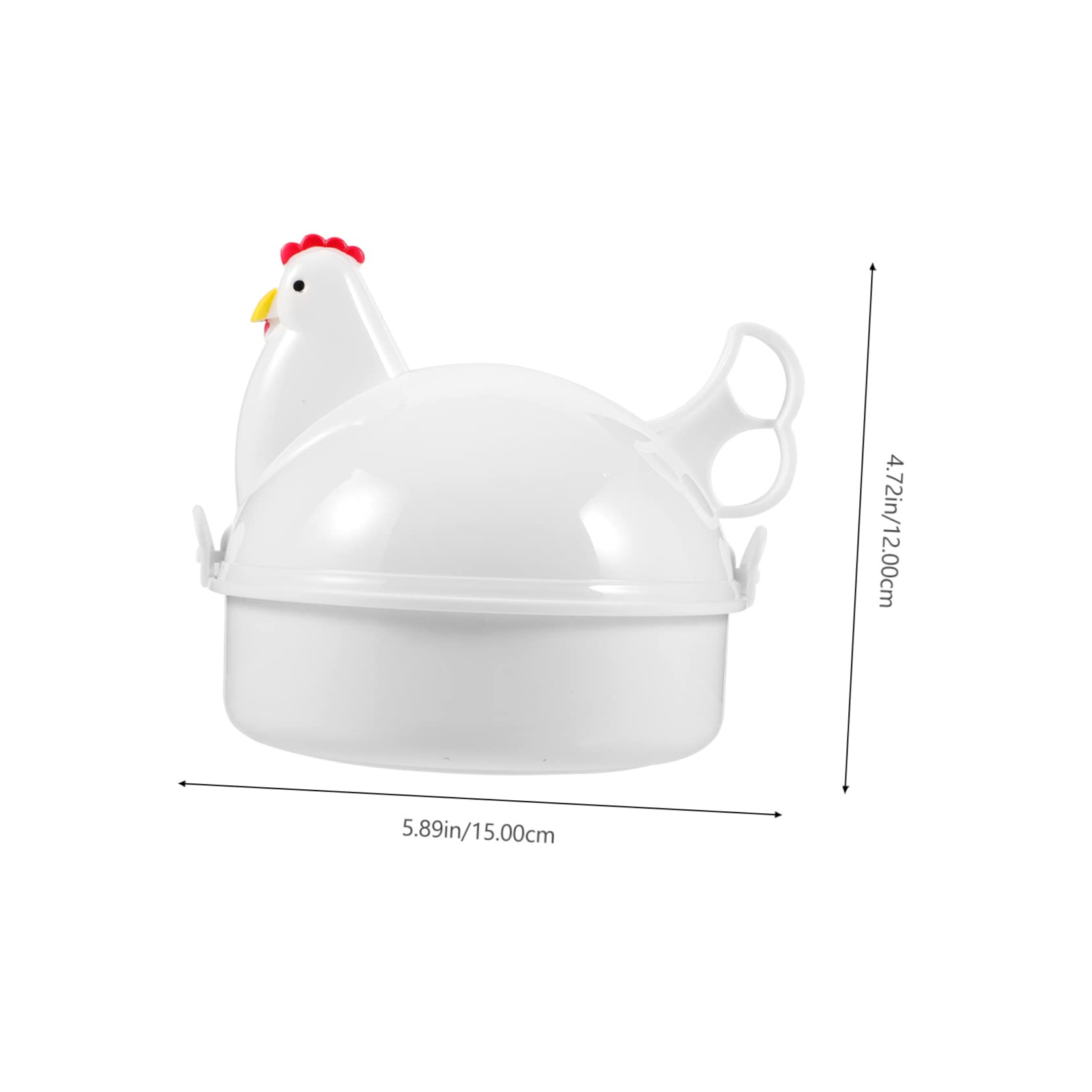 Garneck 2-piece Microwave Egg Egg Cooker for Microwave Lightweight Plastic Maker Metal Base for Daily Use