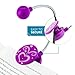 WITHit Clip On Book Light –Purple Heart– LED Reading Light for Books and eBooks, Reduced Glare, Portable and Lightweight, Cute Bookmark Light for Kids and Adults, Batteries Included