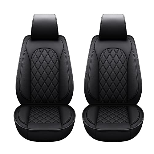 Lingvido Breathable And Waterproof Faux Leather Automotive Seat Covers For Cars Suv Pick-Up Truck Sedan,Universal Anti-Slip Driver Seat Cover Accessories ​With Backrest (Full Set, Black) #TOP3