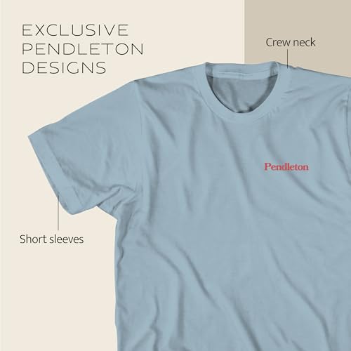 Image of Pendleton Men's Graphic T-Shirt, 100% Cotton Short Sleeve Tee, Soft Water-Based Print Casual Shirt, Crew Neck