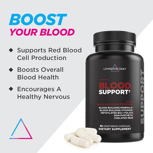 Livingood Daily LDBLS Iron Supplement For Women & Men, Blood Support (30 Capsules) - Supports Healthy Red Blood Cell Production & Overall Blood Health - Non-Gmo, Gluten-Free, Allergen-Free thumb #1