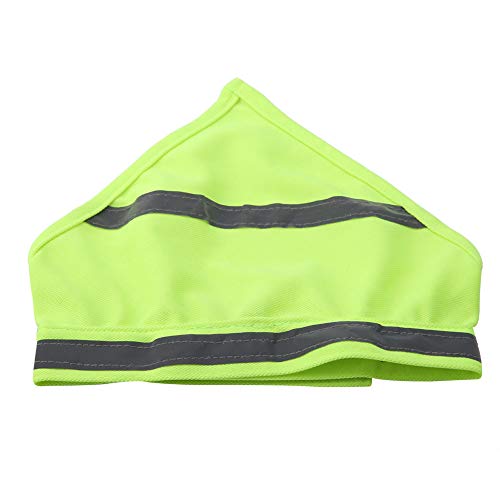Hund Bandanas Reflektierende Sicherheit Hund Schal Dreieck Streifen Haustier Hundehalsband Personalisierte Neon Farbe Sichtbarkeit Produkte Halstuch(M Fluorescent Yellow)