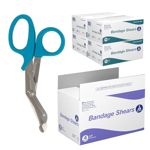 Ciseaux à bandage Dynarex matériel médical bleu sarcelle carton de 200