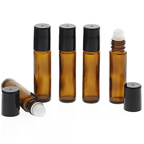Braunglas Deostick 10ml, Kosmetex leere Roll-on-Flasche mit Deo-Roller zum Selbst befüllen, 5 Stück 4 Braunglas Deostick 10ml, Kosmetex leere Roll-on-Flasche mit Deo-Roller zum Selbst befüllen, 5 Stück