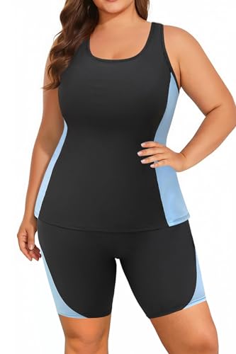 Daci 2-teiliger Tankini Für Damen – Oberteil Mit Shorts, Bauchwegmodellierend, Weicher BH, Größen XS-XXL