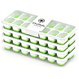 ChefAide Ice Cube Tray with Lid, 4 Packs 56 Cubes Durable...
