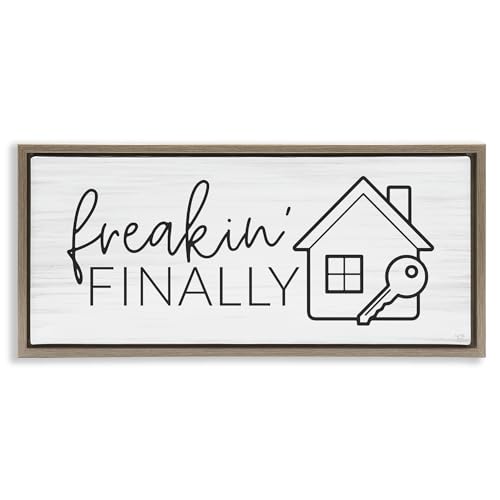 'Freakin' Finally Housewarming'| Floating Frame Canvas Art