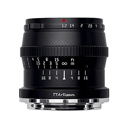 TTArtisan 50mm F1.2 Z�}�E���g �P�œ_�����Y APS-C (�������K�i�E���[�J�[2�N�ۏؕt) �j�R��Z�݊��i �}�j���A���t�H�[�J�X �~���[���X�J�����p ����a ���邢�����Y ���^ �y�� ��i/�|�[�g���[�g�B�e �u���b�N �������w