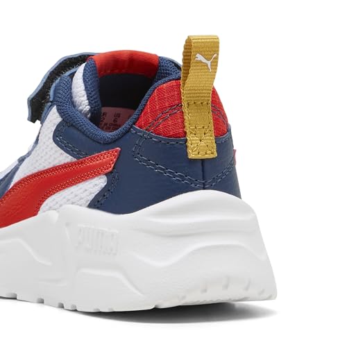 PUMA Mixte bébé Trinity Lite AC+ INF Sneaker, White-Fierce Red-Persian Blue, 20.5 EU