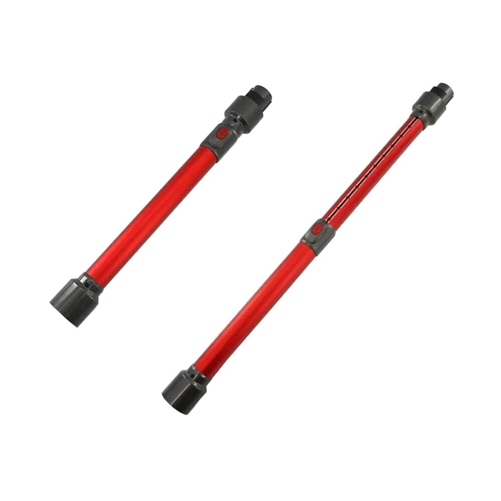 Trade-Shop Rura teleskopowa/rura ssąca zamiennik do odkurzacza Dyson V7 V8 V10 V11 V15 odkurzacz akumulatorowy odkurzacz ręczny zastępuje 967477-03 / czerwony, długość 45-70 cm