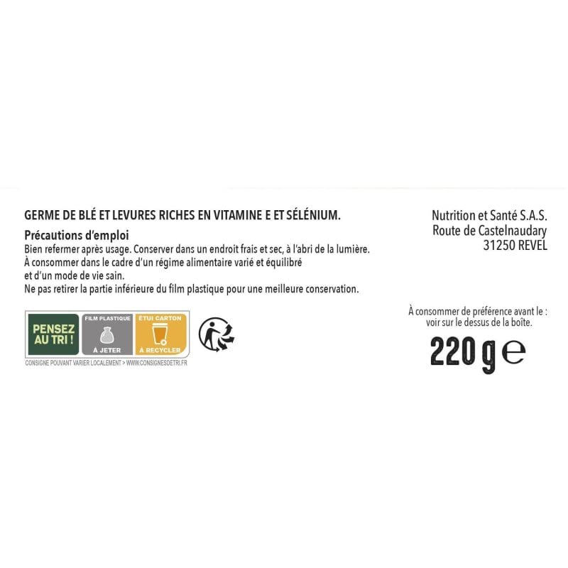 GERBLÉ MIX GERME DE BLÉ ET LEVURE DE BIÈRE À SAUPOUDRER 220G - GERBLE - LOT DE 3 - Offre Special