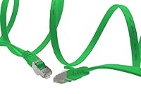 1aTTack.de Flaches CAT7 Lankabel Netzwerkkabel 10 Gbit/s 10x 0,25m - grün – Ansicht 3