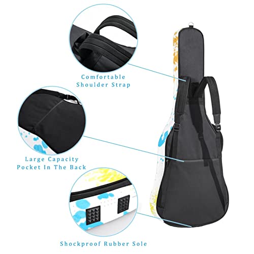 Housse imperméable pour guitare acoustique avec double bandoulière et poche Art abstrait coloré, Multicolore 09, 42.9×16… - Les Beatles, Paul McCartney, John Lennon, RIngo Starr, George Harrison Housse imperméable pour guitare acoustique avec double bandoulière et poche Art abstrait coloré, Multicolore 09, 42.9x16… – Image 4