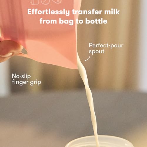 FridaMom Breastmilk Storage Bags, 50ct Standard, 6oz Bag, BPA Free, 6oz Bag | Freeze & Thaw Milk Bags with Leakproof Seal, Perfect Pour Spout, Precise Portions, No-Slip Grip - image 2