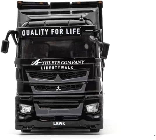 Diecast Collectible Model Car Compatible with GCD 1:64 Liberty Walk LB-Trucks Mitsubishi Fuso Super Great Transporter Athlete Die-Cast Black KS-073-302