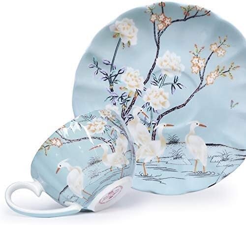 Kaffeetassen-Geschenk for Papa, Tassen-Geschenk, Kaffeetassen-Stil-Set, Luxus-Geschenk, Kreativität, Teetassen und Kaffeetassen, Untertassen-Set, schöne Keramiktassen, Teetasse (Größe: 250 ml, Farbe:
