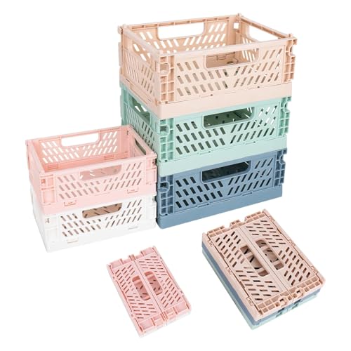 NCCHDZSW Caja plegable de 5 unidades, portátil, multicolor, 3 cajas plegables, pequeñas (20,5 x 15 x 9 cm), 2 cajas de almacenamiento (15 x 9,7 x 6 cm), para cocina, baño, oficina, dormitorio, cajón