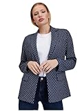  ORSAY Weiß und blau gemusterte Damenjacke Blazer für Damen  Perfekte Ergänzung für Business- und Freizeitlooks  Eleganz mit einem Blazer  Damenmode online  Stilvolle Jacken  Trendige Blazer 