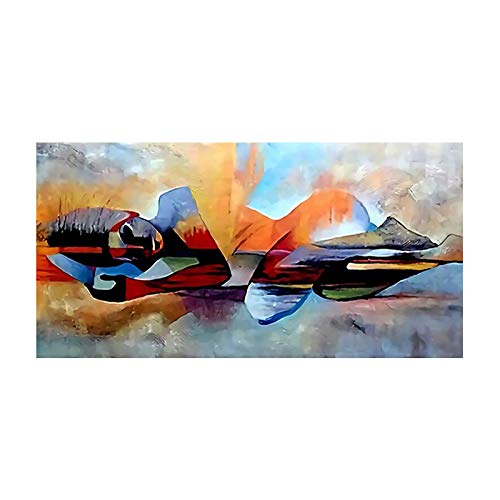 WENYOG Toile Image Peinture Lord Buddha Abstrait Peinture à l'huile sur Toile Affiches religieuses et Impressions Photos murales scandinaves pour la décoration de Salon Toile Murale Deco