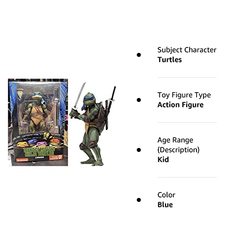 Teenage Mutant Ninja Turtles Action Figure, Movie Teenage Mutant Ninja Turtles Toy Upgrade Set , Children Best Gift, Blue #TOP7