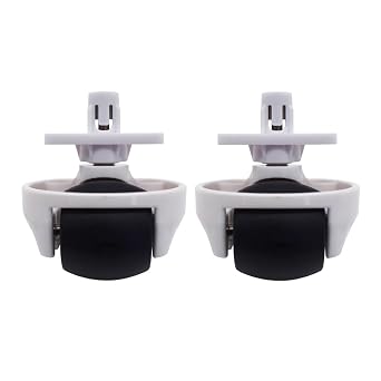 Front Caster Replacement Compatible with Roborock S & E Series 2 Pack Snap-in Swivel Wheels for S4, S5, S6, S7, E4 Robot Vacuums, White