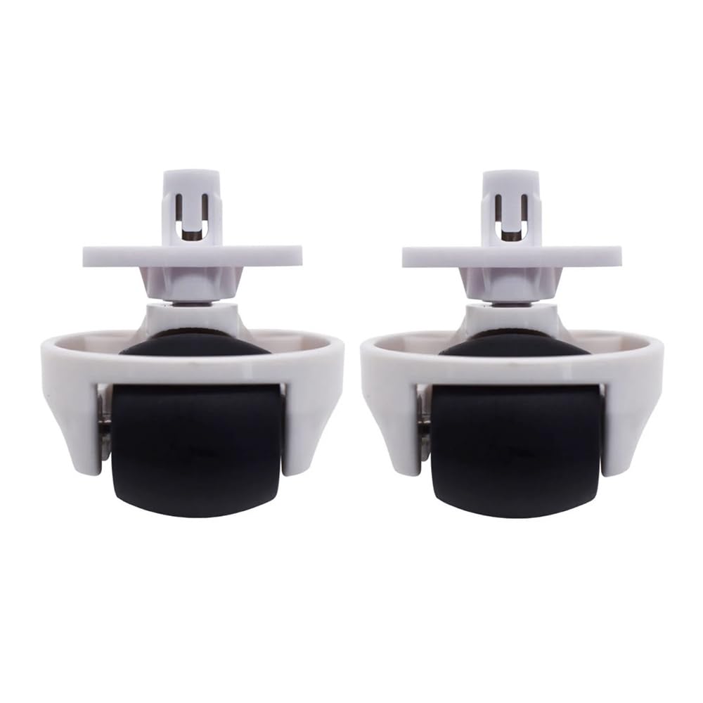 2-Pack Front Casters Wheels Replacement Compatible with Roborock S4, S65, S65 Pure, S65 MAXV, S55 MAX, E4, S7,S70,S75 Vacuum Cleaner Robot, White