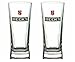 Beck's 0.4 Liter Signature Beer Glass | Set of 2 Glasses