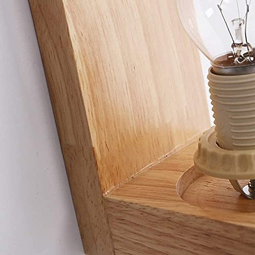 Lámpara de pared de madera para iluminar pasillos oscuros y salones 4