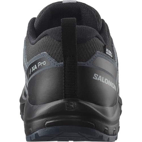Salomon Junior XA PRO V8, Wasserdicht für Kinder, Schwarz/Dunkelgrau/Q, Vielseitige Wanderschuhe für Komfort, Ideal für Wanderungen und Trailrunning bei Outdoor-Abenteuern. 39