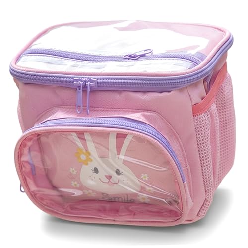 Panier de vélo pour enfants lapin avec poche transparente pour trottinette