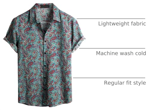 Image of VATPAVE Mens Casual Hawaiian Floral Shirts Short Sleeve Button Down Tropical Shirts Beach Summer Shirts