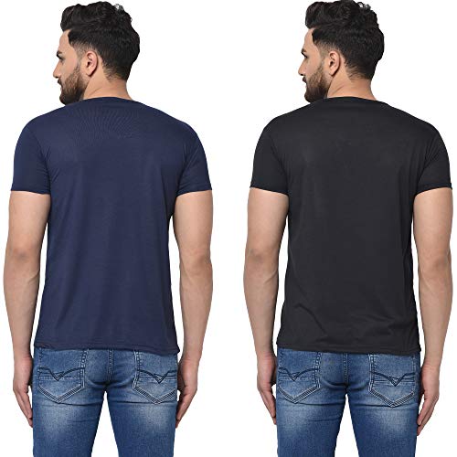 Image of JANGOBOY Men's V-Neck Cotton T-Shirt (Pack of 2)