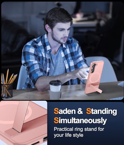 Coque Samsung S23 Plus rose avec protection écran et béquille - 4