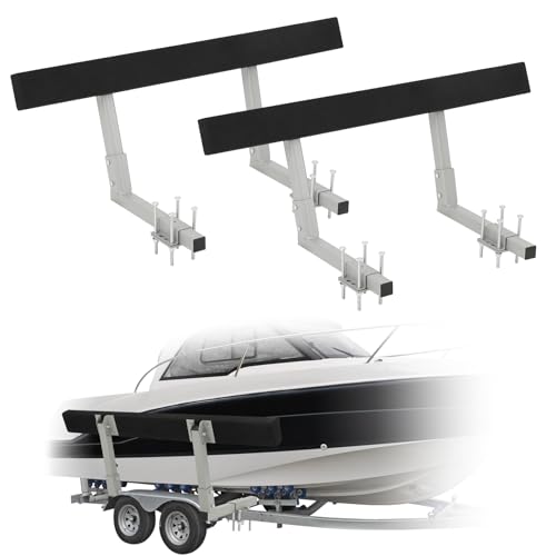 SierraSquad 60 Boat Trailer Guide 2PCS Rustproof Steel Trailer Guide ons Trailer Guides with Carpet-Padded Boards Mounting Parts Included for Ski Boat Fishing Boat Sailboat Trailer