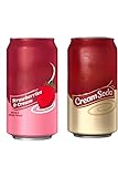Cream Soda & Strawberry Cream USA Import Soft Drink Variety Pack – 24 Cans (12 Each, 355 ml)
