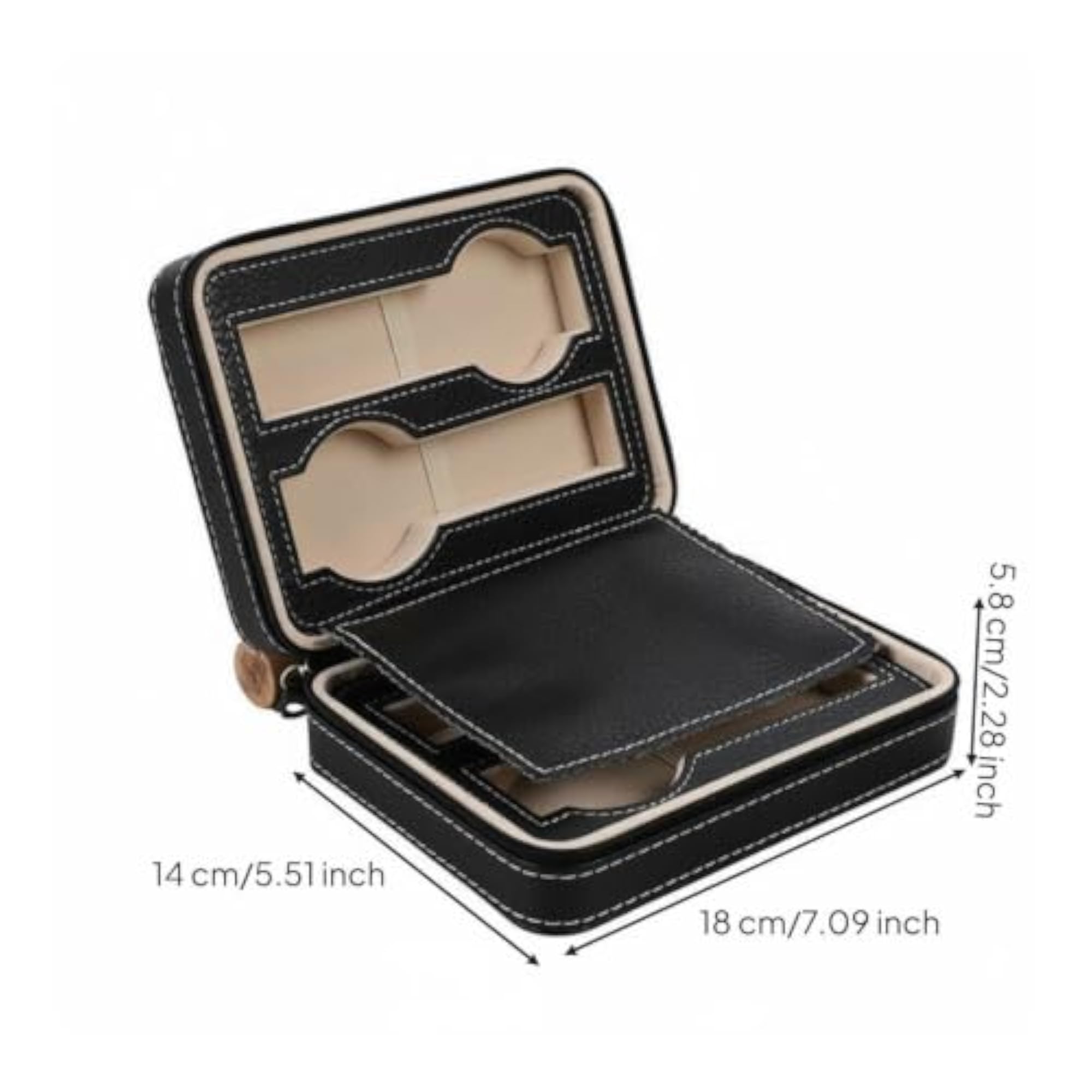 Multi-Compartment Watch Storage Container, 4 Slots