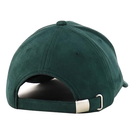 Image of Trendy Apparel Shop Plain Faux Suede Leather Adjustable Structured Baseball Cap