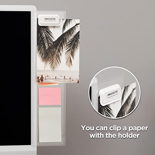 Meccaline Monitor Memo Board - 2-Piece Desktop Monitor Sticky Note Holder, Paper Holder - Easy To Use Pet Computer Message Board For Picture, Reminder - Computer Monitor Accessories - Office Supplies #TOP2