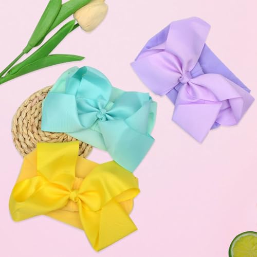 12 Pcs Soft Nylon Headbands Hair Bows Cute Headwear Headbands Hairbands for Baby Girls Newborns Toddlers Infants2