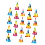 [GAROZATION] 36個カラフルな紙製 誕生日パーティー用コーンハット 子供向けの