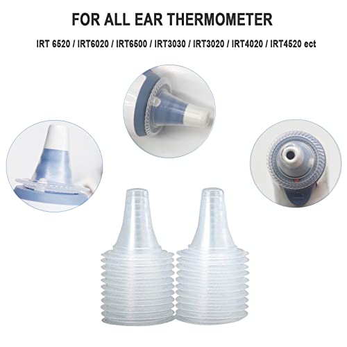 100Pcs-Disposable Thermometers Probe Covers, Soft Ergonomic Earmuffs Non Contact Ear Replacement Ear Thermometer Lens Filters For All Braun Digital Thermometers Sleeve #TOP3