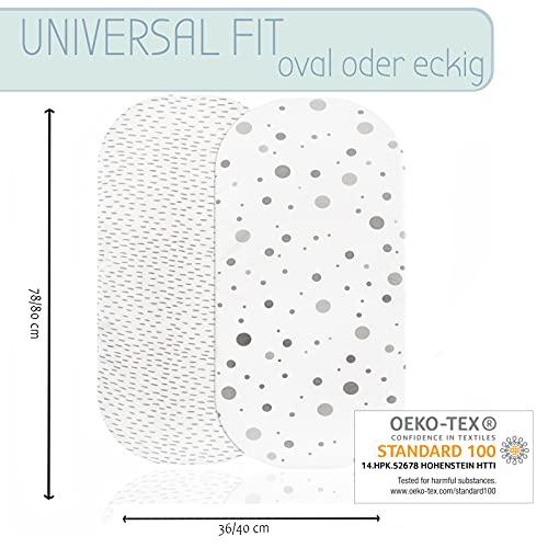 mimaDU® Premium hoeslaken voor kinderwagen, wieg overtrek, matrashoes voor kinderwagen, geschikt voor Babybay, origineel… - Afbeelding 3