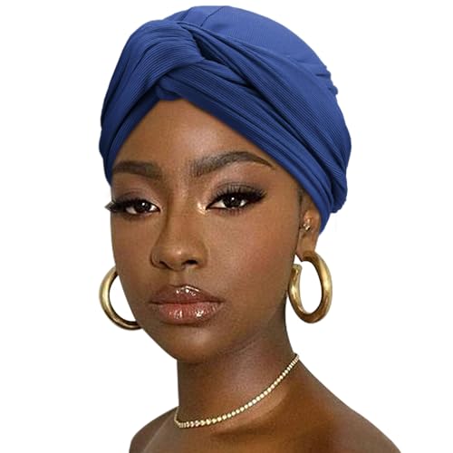 African Turban for Women Knotted Hair Wraps for Turban Head Scarf for Black Women Hair Cancer Chemo Headwear Cap