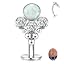Silver,white opal&CZ